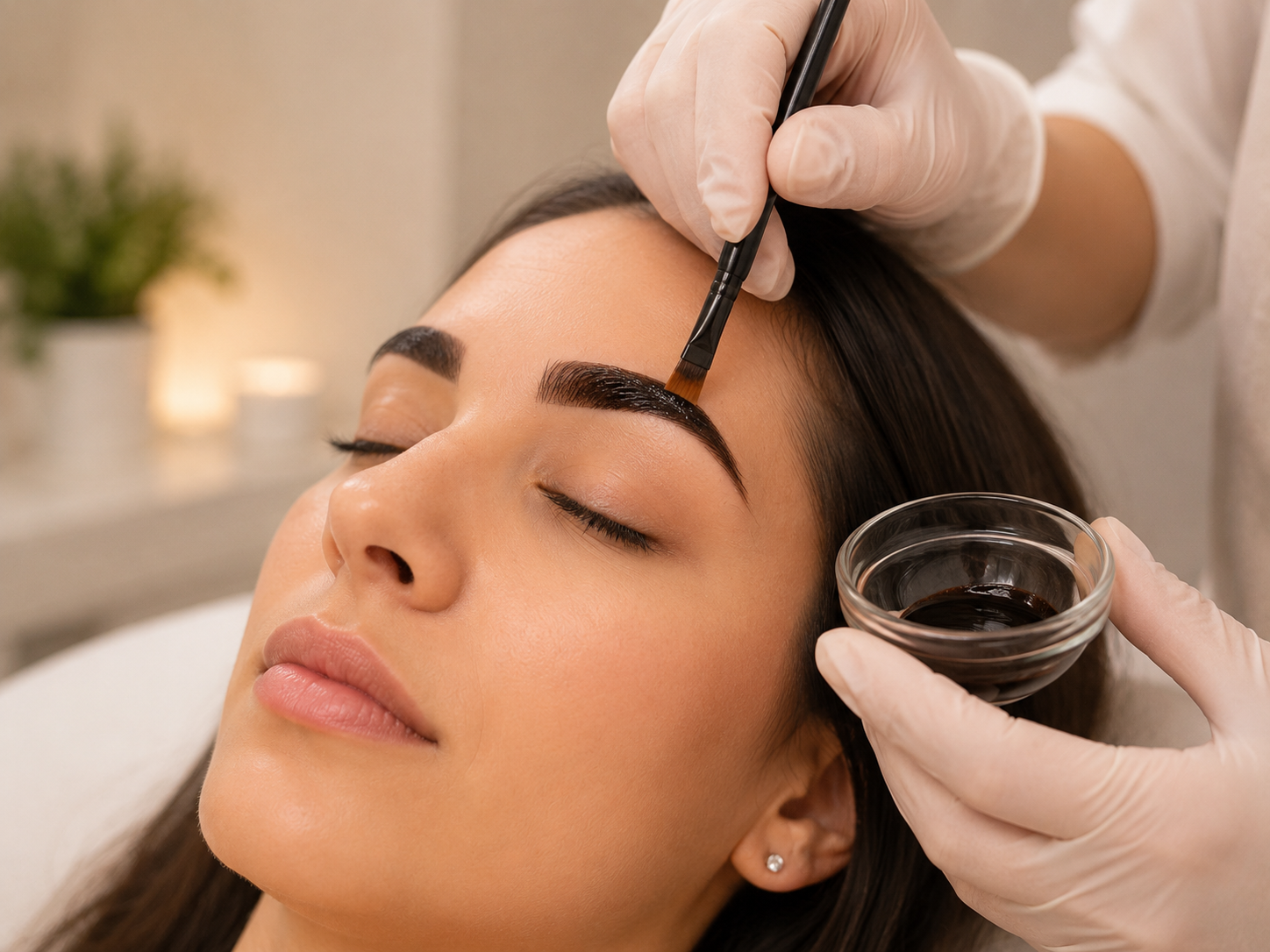 Eyebrow tinting result at Elegant Brows and Beauty in Lutz